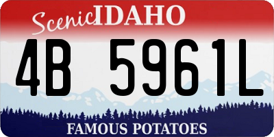 ID license plate 4B5961L