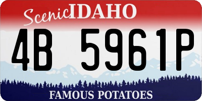ID license plate 4B5961P