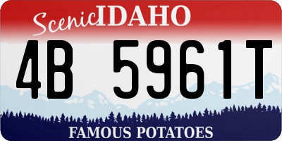 ID license plate 4B5961T