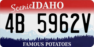 ID license plate 4B5962V