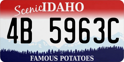 ID license plate 4B5963C