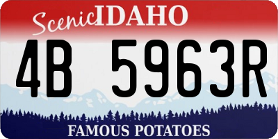 ID license plate 4B5963R