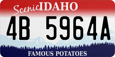 ID license plate 4B5964A