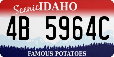 ID license plate 4B5964C