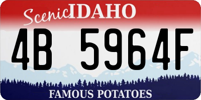 ID license plate 4B5964F