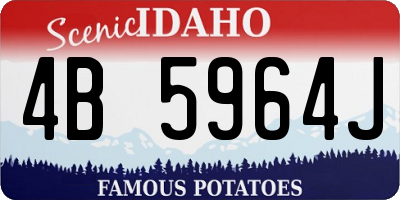 ID license plate 4B5964J
