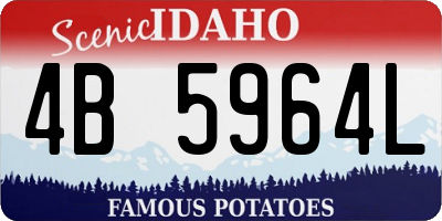 ID license plate 4B5964L
