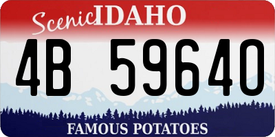 ID license plate 4B5964O