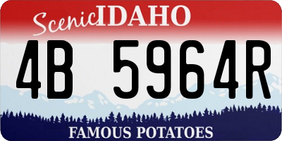 ID license plate 4B5964R