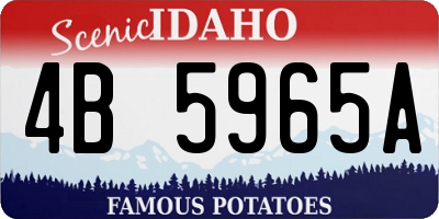 ID license plate 4B5965A