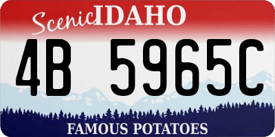 ID license plate 4B5965C