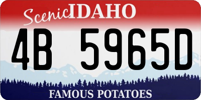ID license plate 4B5965D