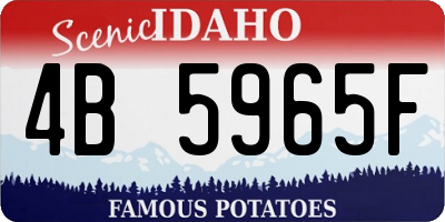 ID license plate 4B5965F