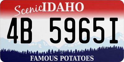 ID license plate 4B5965I