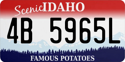 ID license plate 4B5965L