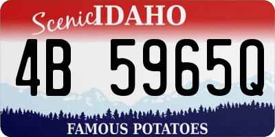 ID license plate 4B5965Q