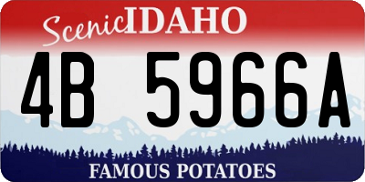 ID license plate 4B5966A