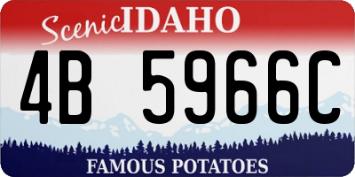 ID license plate 4B5966C