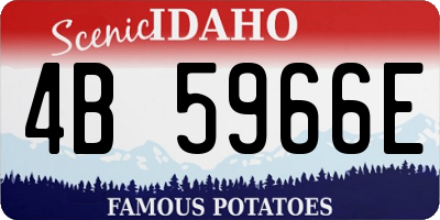 ID license plate 4B5966E