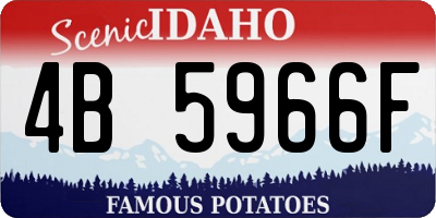 ID license plate 4B5966F