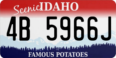 ID license plate 4B5966J