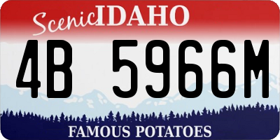 ID license plate 4B5966M