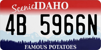 ID license plate 4B5966N