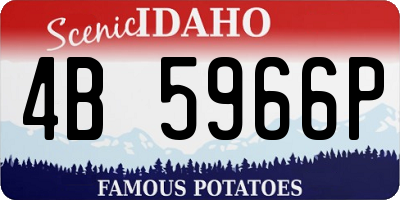 ID license plate 4B5966P