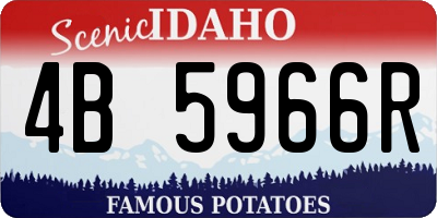 ID license plate 4B5966R