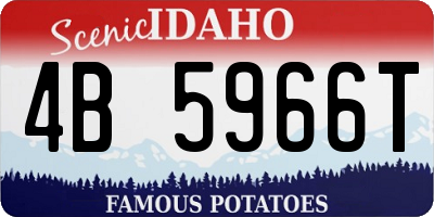 ID license plate 4B5966T