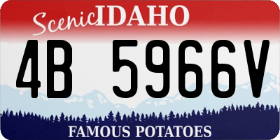 ID license plate 4B5966V