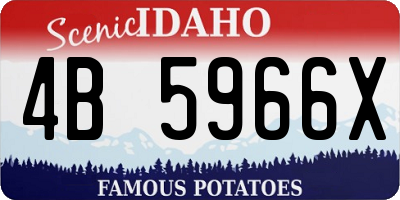 ID license plate 4B5966X