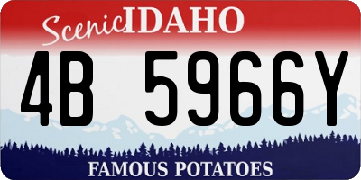 ID license plate 4B5966Y