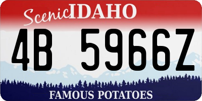 ID license plate 4B5966Z