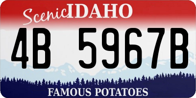 ID license plate 4B5967B
