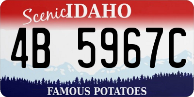 ID license plate 4B5967C