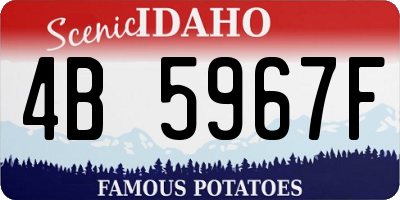 ID license plate 4B5967F