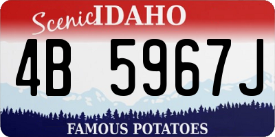 ID license plate 4B5967J