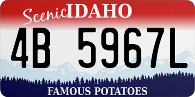 ID license plate 4B5967L