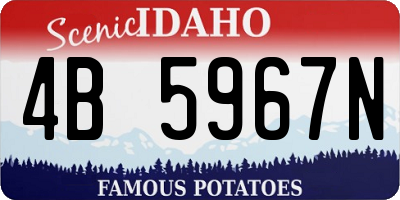 ID license plate 4B5967N