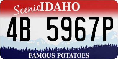 ID license plate 4B5967P