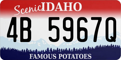 ID license plate 4B5967Q