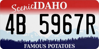 ID license plate 4B5967R