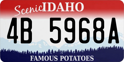 ID license plate 4B5968A
