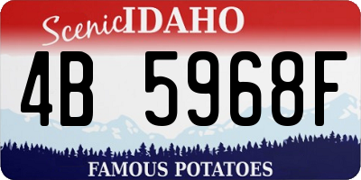 ID license plate 4B5968F