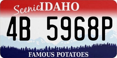 ID license plate 4B5968P