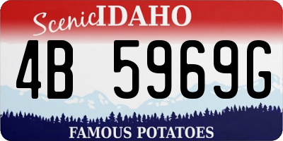 ID license plate 4B5969G