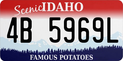 ID license plate 4B5969L