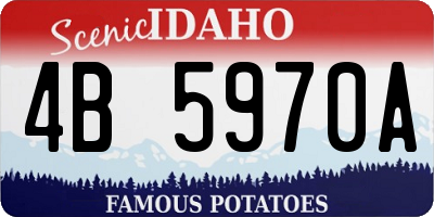 ID license plate 4B5970A