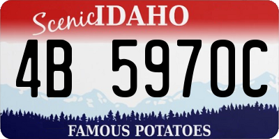 ID license plate 4B5970C